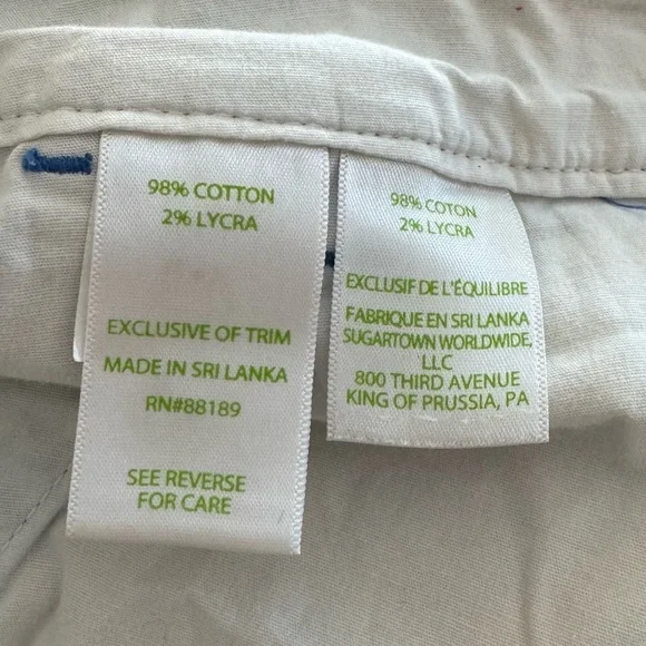 Women’s Lilly Pulitzer Jayne stretch blue elephant 7” shorts Size 2 - Picture 4 of 5